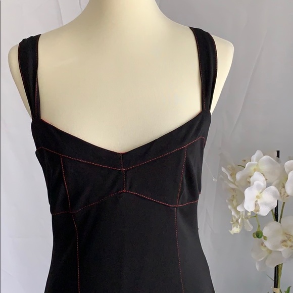 New with tags black sundress with red stitching - Picture 2 of 6